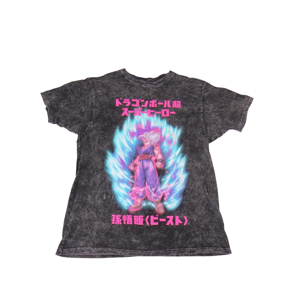 Dragon‎ Ball Super Super Hero Gohan Beast Mineral Wash Graphic Tee XL XLT Black